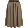 imageCIDER Mid Waist Skirts for Women Pleated ALine Long Maxi Skirt Plus Size with Belts 2024 Trendy