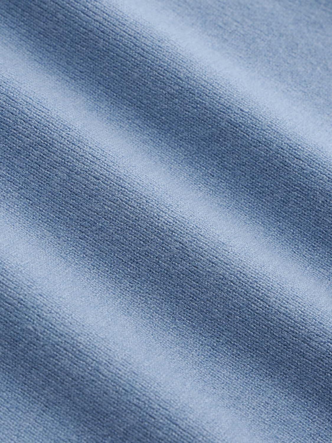 imageCIDER Mock Turtleneck Tops for Women Ribbed Knit Long Sleeve Slim Fitted Fall Solid Sweater T ShirtsBaby Blue