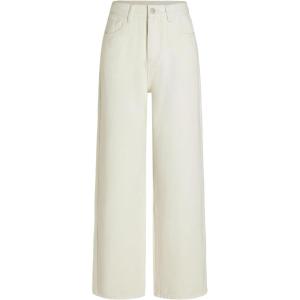 CIDER Wide Leg Jeans for Women High Waisted Denim Pants Boyfriend Jeans Trendy Casual Summer Bottom(Ivory)