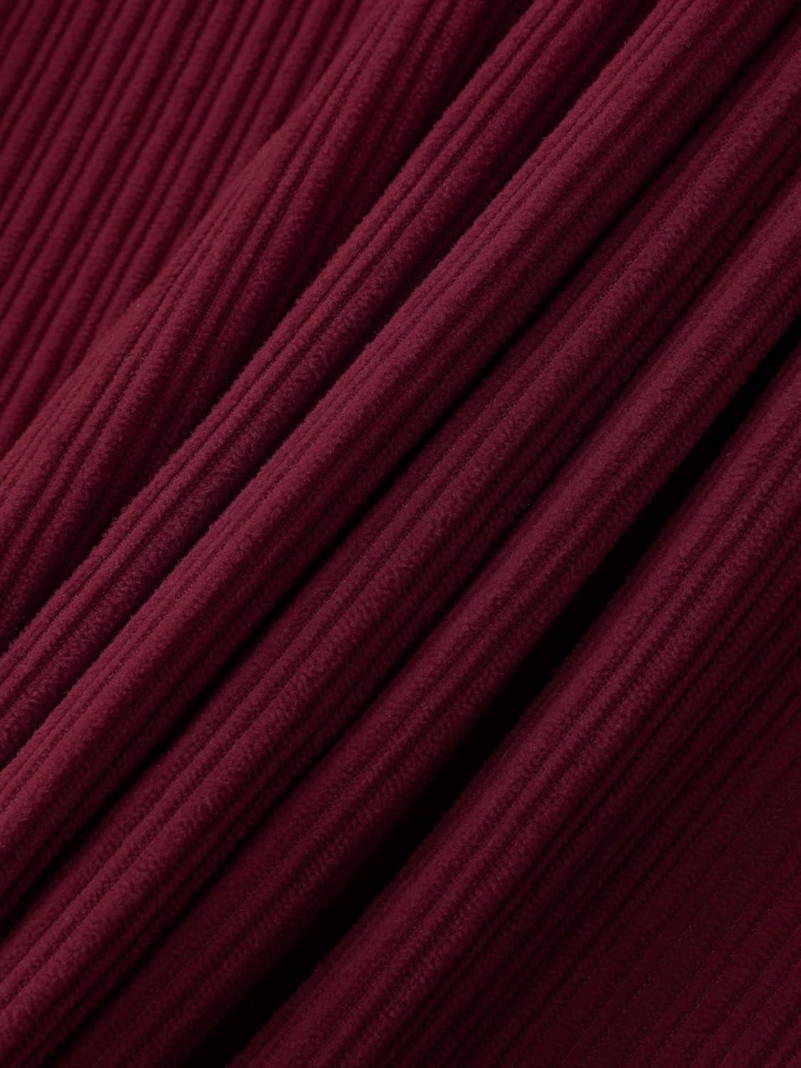 imageCIDER Corduroy Overalls for Women Wide Leg Jumpsuits Adjustable Straps One Piece Jumpsuit Dressy Trendy 2025Red