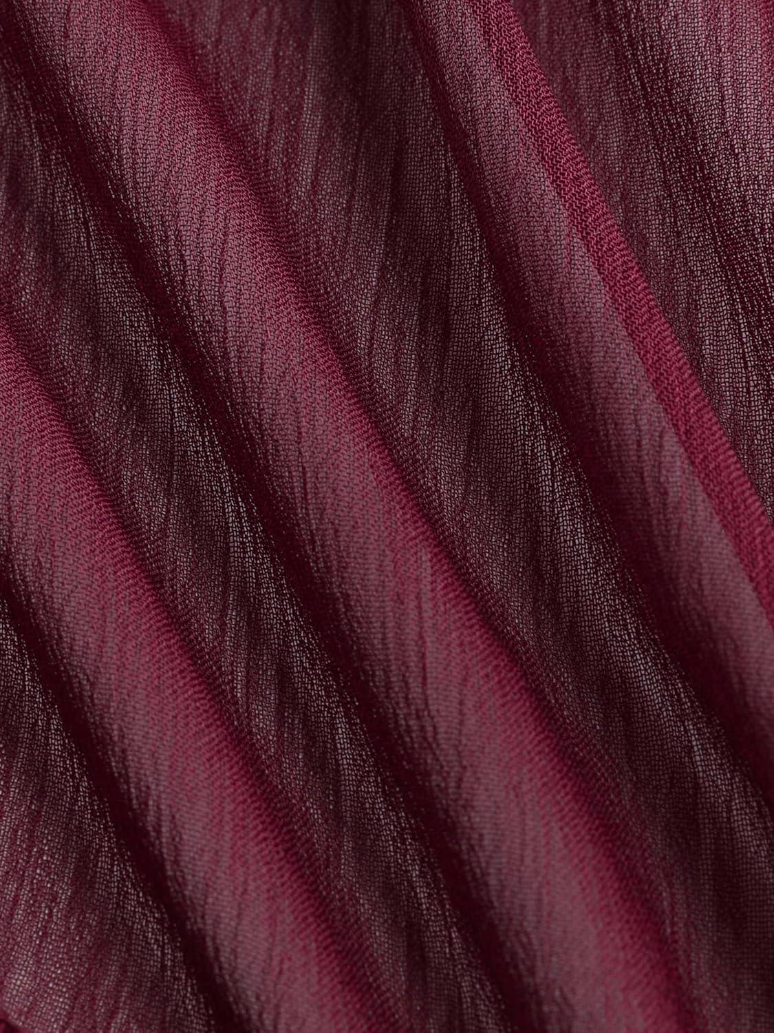 imageCIDER Ruffle Sheer High Waist Maxi SkirtCarmine