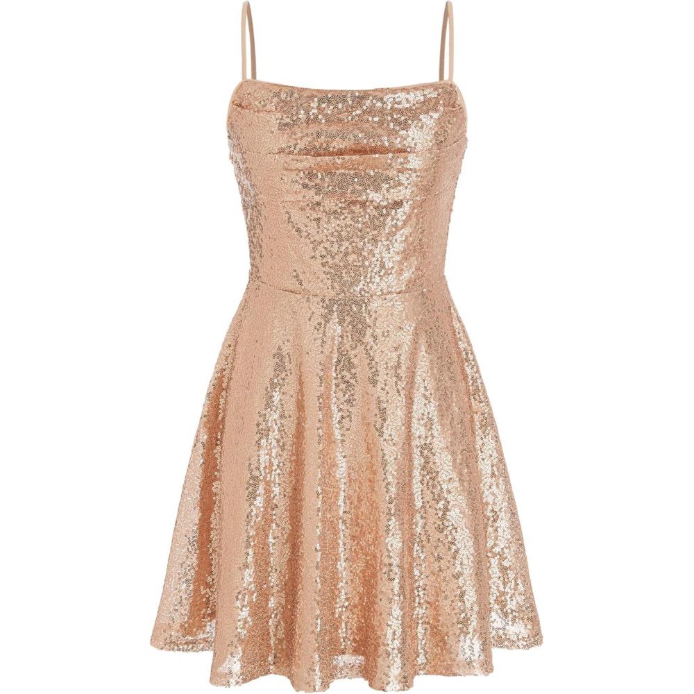 imageCIDER Sequin Square Neck Mini DressChampagne