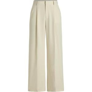 CIDER High Waist Pleated Wide Leg Pants(A-beige)