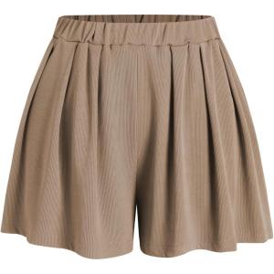 CIDER Women Shorts Elastic Waist Wide Leg Flowy Baggy Boxer Shorts Summer Vacation Boho Casual Outfits 2025(Coffee)