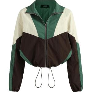 CIDER Women’s Color Block Drawstring Jacket(Multicolor)