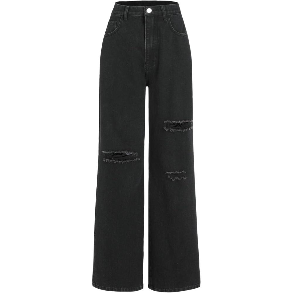 imageCIDER Denim Basic Ripped JeansBlack