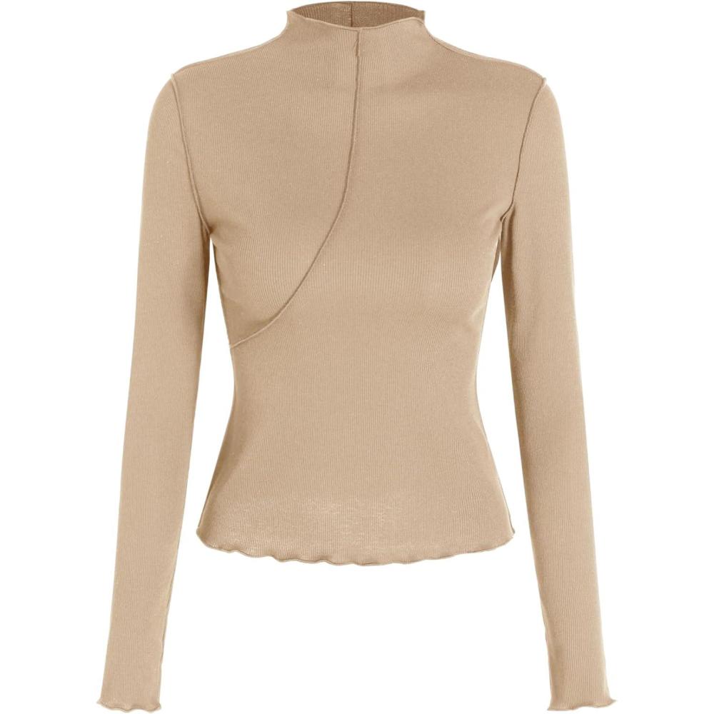 imageCIDER High Neck Long Sleeve TeeKhaki