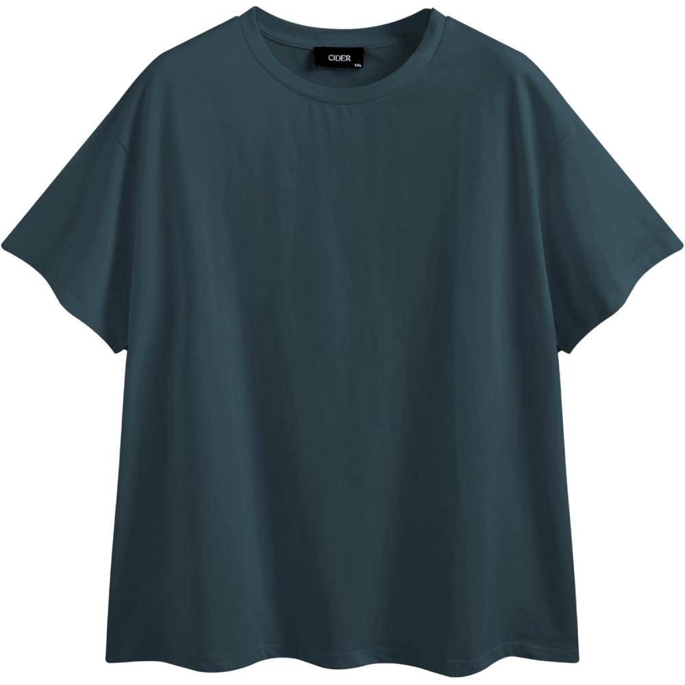 imageCIDER Solid Oversized Tee Curve ampamp PlusDark Green