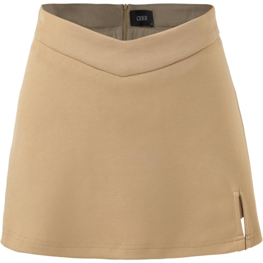 imageCIDER Solid Slit Basic SkortKhaki