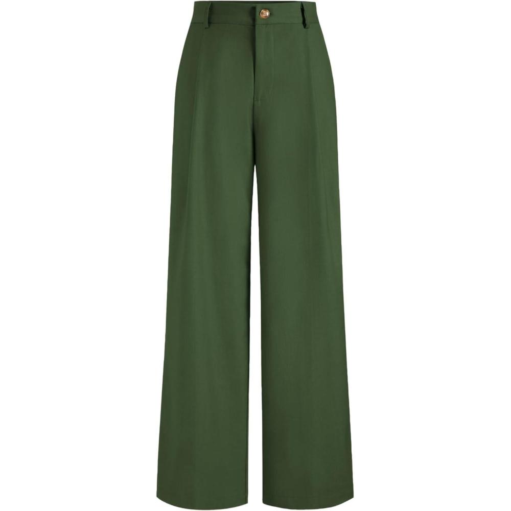 imageCIDER Solid Straight Leg TrousersOlive Green