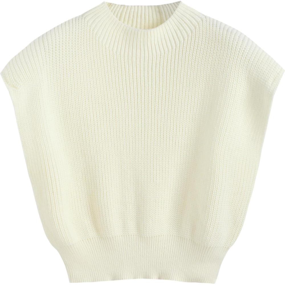 imageCIDER Womens Casual Sleeveless Knit Vest Sweater Pullover Stylish and Comfortable Plus SizeWhite
