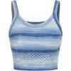 imageCIDER Gradient Hollow Out Knitted Crop Cami TopBlue