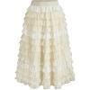 imageCIDER Lace Mid Rise Layered Maxi SkirtBeige