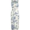 imageCIDER Toile de Jouy Ruched Split Maxi DresBlue