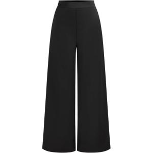 CIDER Mid Rise Pocket Wide Leg Trousers(Black)