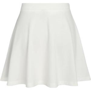 CIDER Solid High Waist Mini Skirt(White)