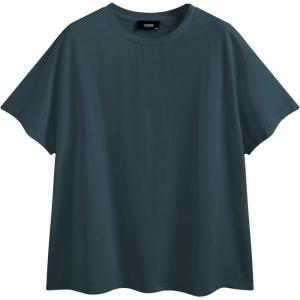 CIDER Solid Oversized Tee Curve & Plus(Dark Green)
