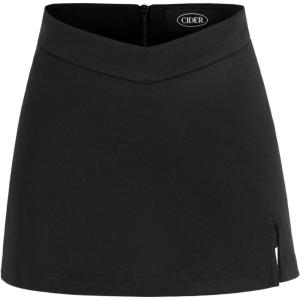 CIDER Solid Slit Basic Skort(Black)
