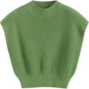 CIDER Women’s Casual Sleeveless Knit Vest Sweater Pullover Stylish and Comfortable Plus Size(Green)
