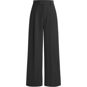 CIDER Woven Straight Leg Trousers(Black)