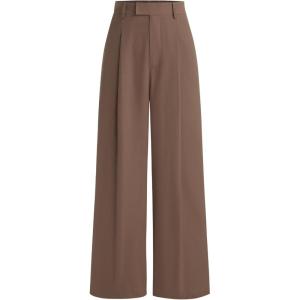 CIDER Woven Straight Leg Trousers(Brown)
