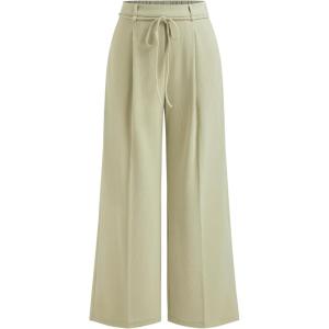 CIDER Womens Straight Leg Pants Slacks Business Casual Pants with Pockets(Green)