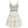 imageCIDER VNeck Patchy Ruffle Mini DressBeige