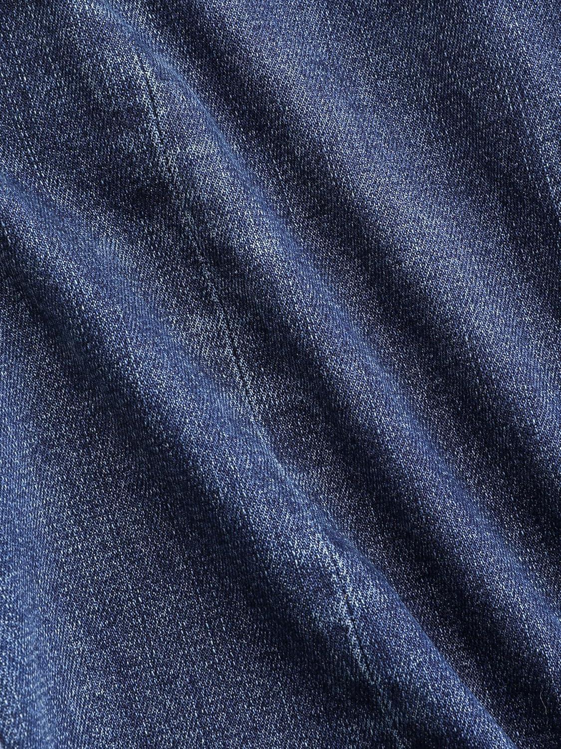 imageCIDER Denim Solid High Waist Split Mini SkirtDenim