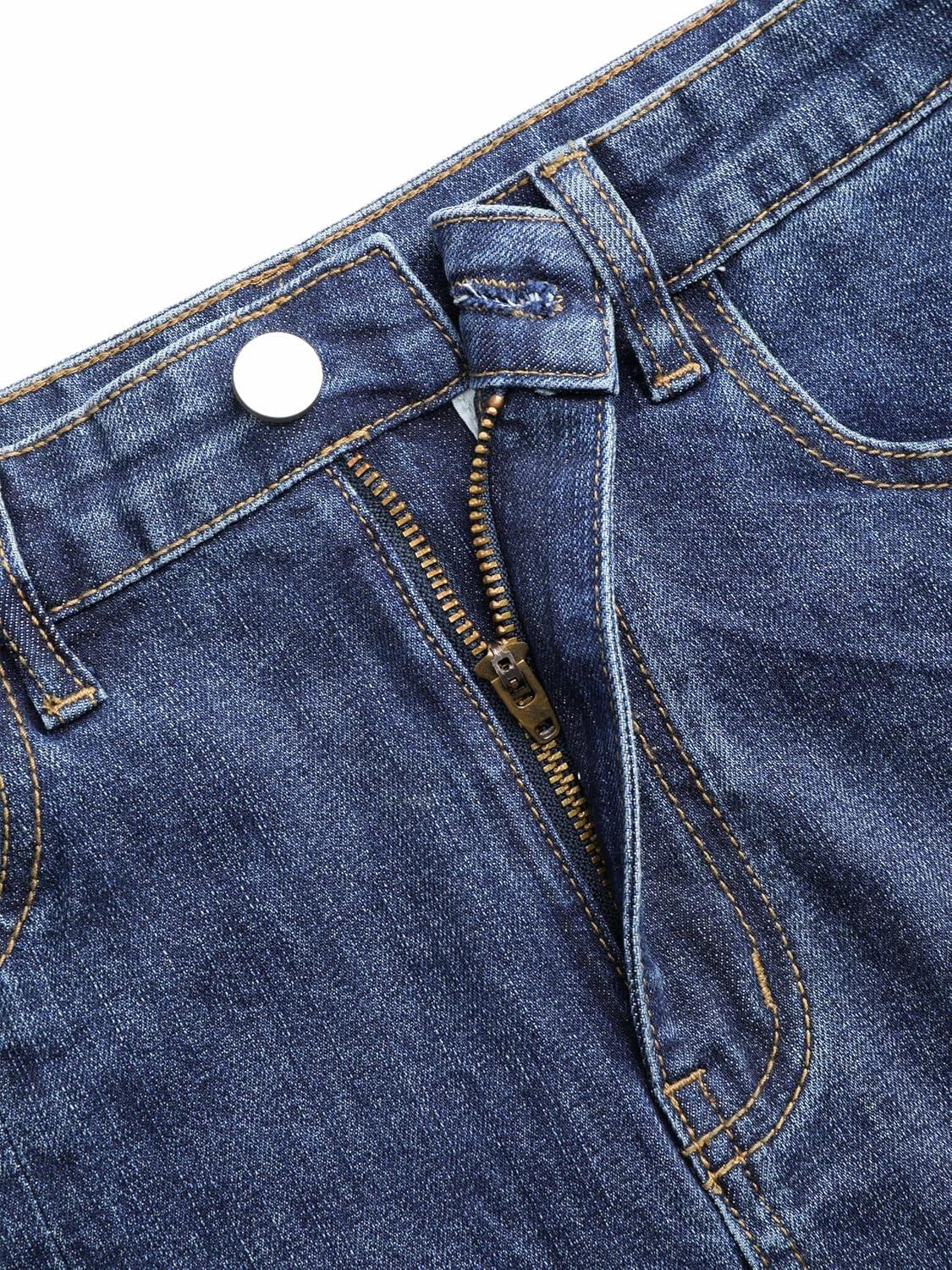 imageCIDER Denim Solid High Waist Split Mini SkirtDenim