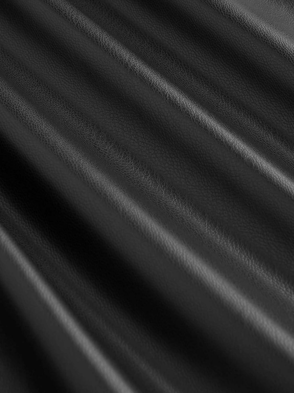 imageCIDER Faux Leather Solid Split Mini SkirtBlack