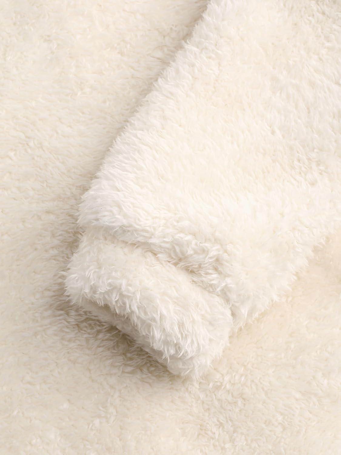 imageCIDER Fleece Stand Collar Solid Pocket SweatshirtBeige