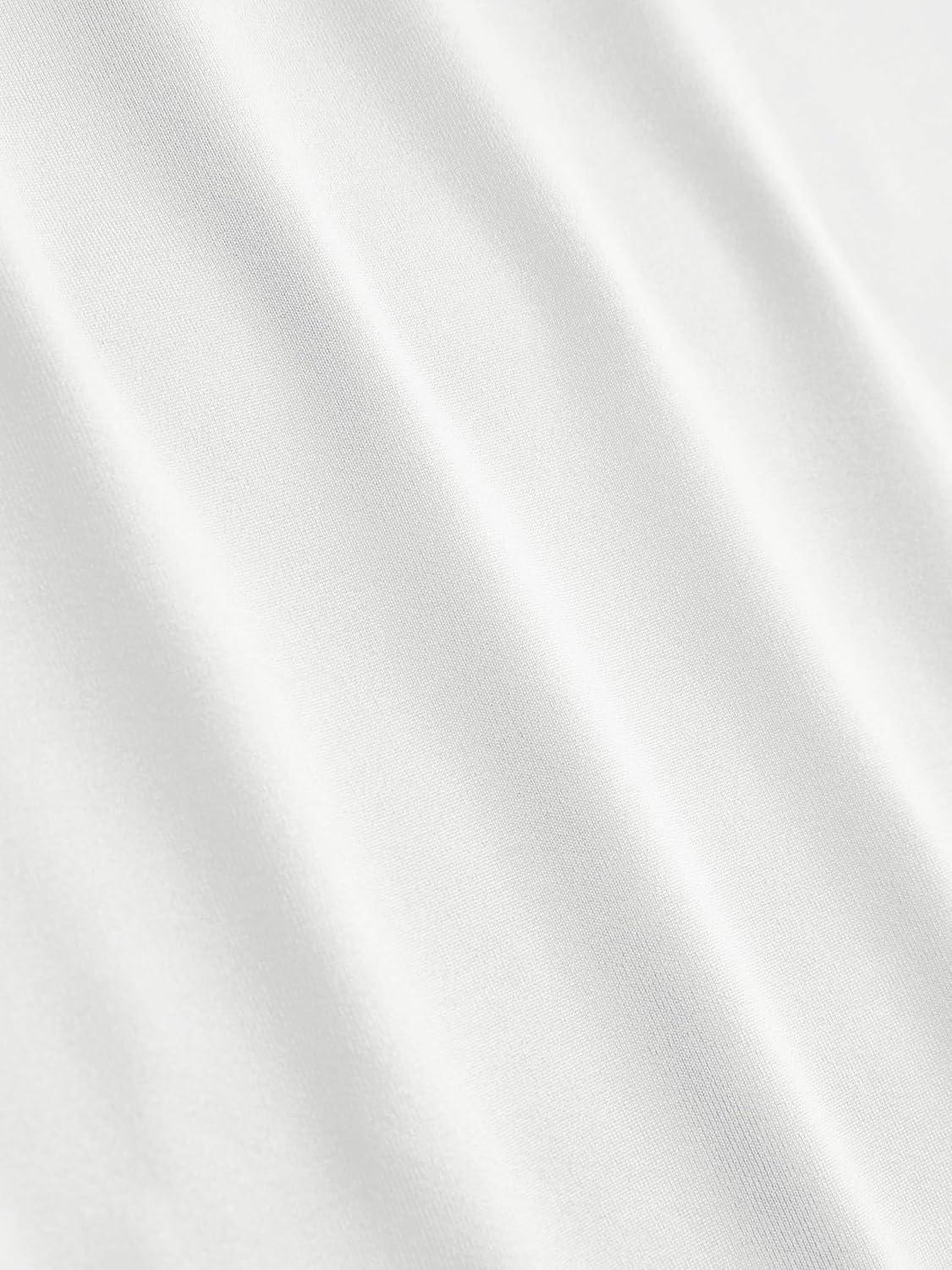 imageCIDER High Neck Ruched Short Sleeve TeeWhite