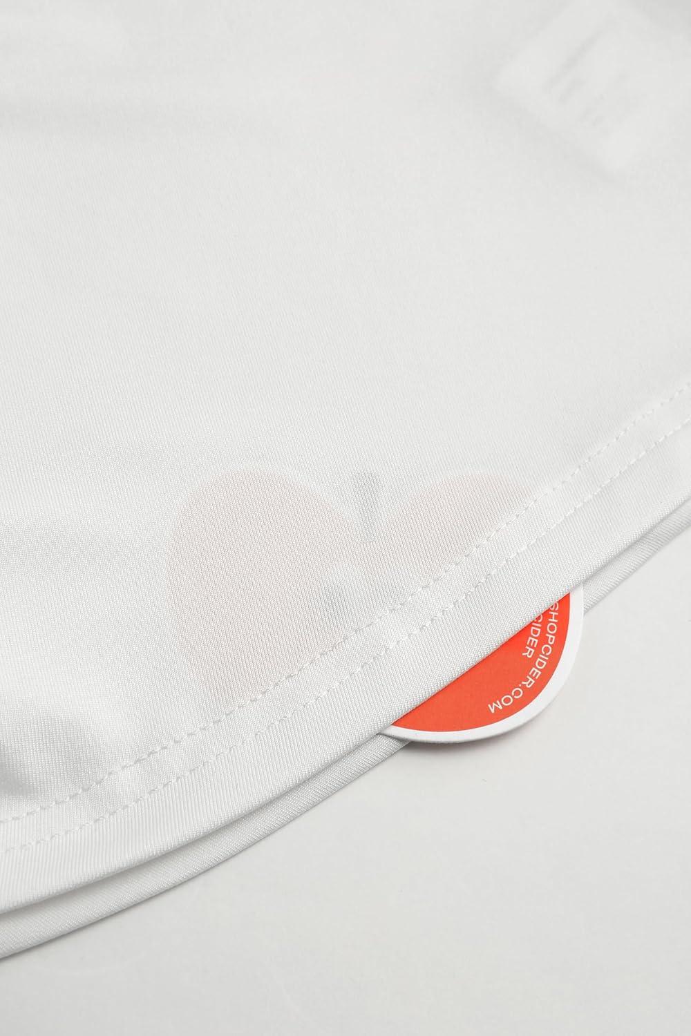 imageCIDER High Neck Ruched Short Sleeve TeeWhite