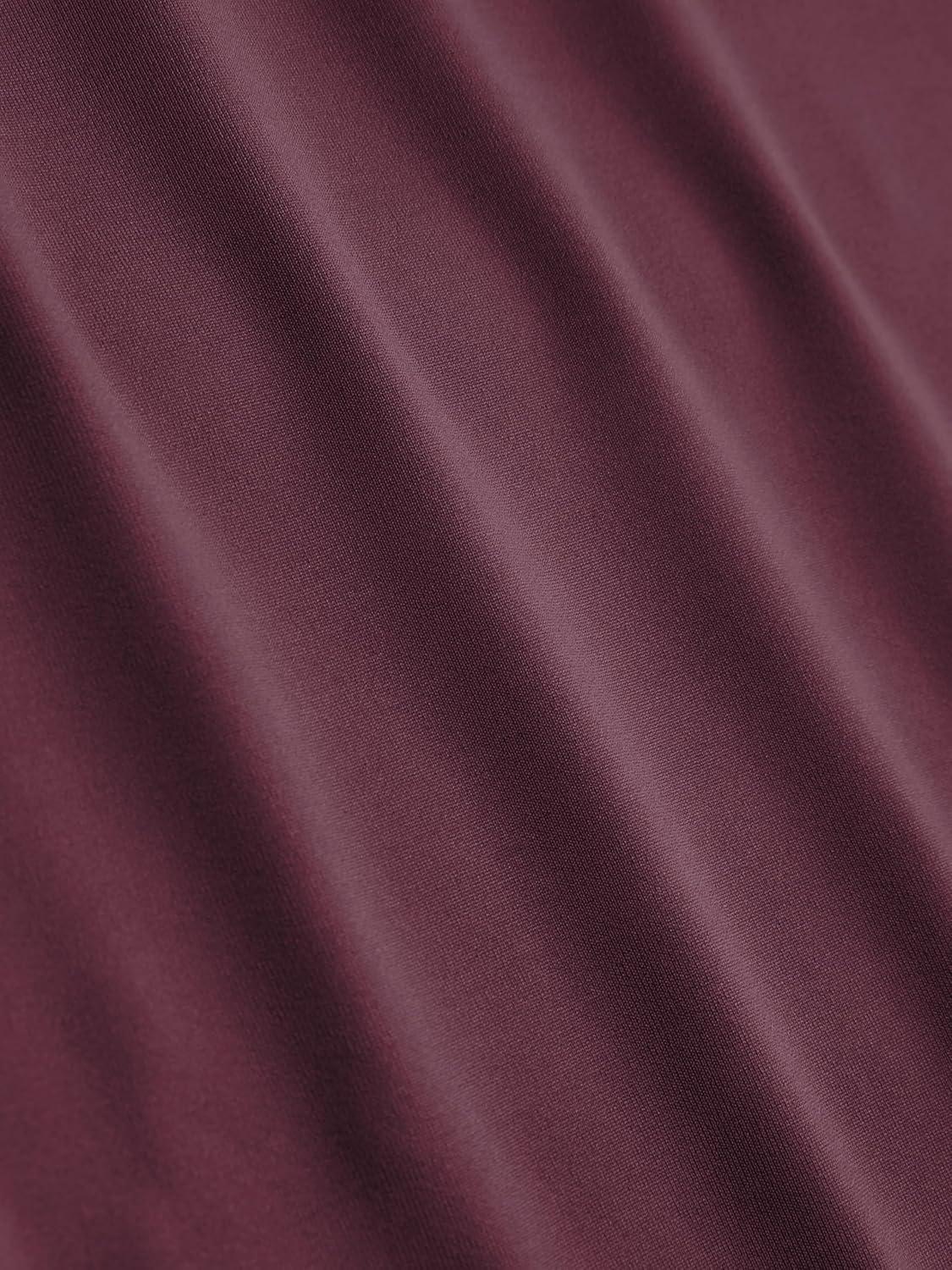 imageCIDER High Neck Ruched Short Sleeve TeeWine