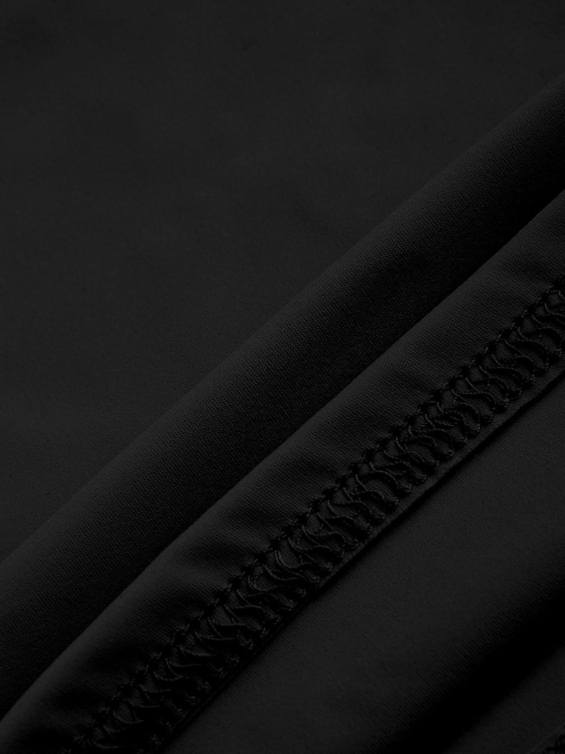 imageCIDER High Stretch Double Layered Boat Neck Solid Backless Short Sleeve TopBlack