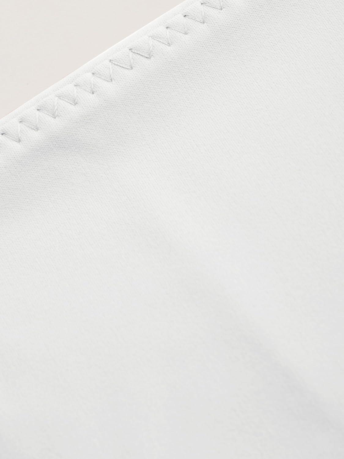 imageCIDER High Stretch Double Layered Boat Neck Solid Backless Short Sleeve TopWhite