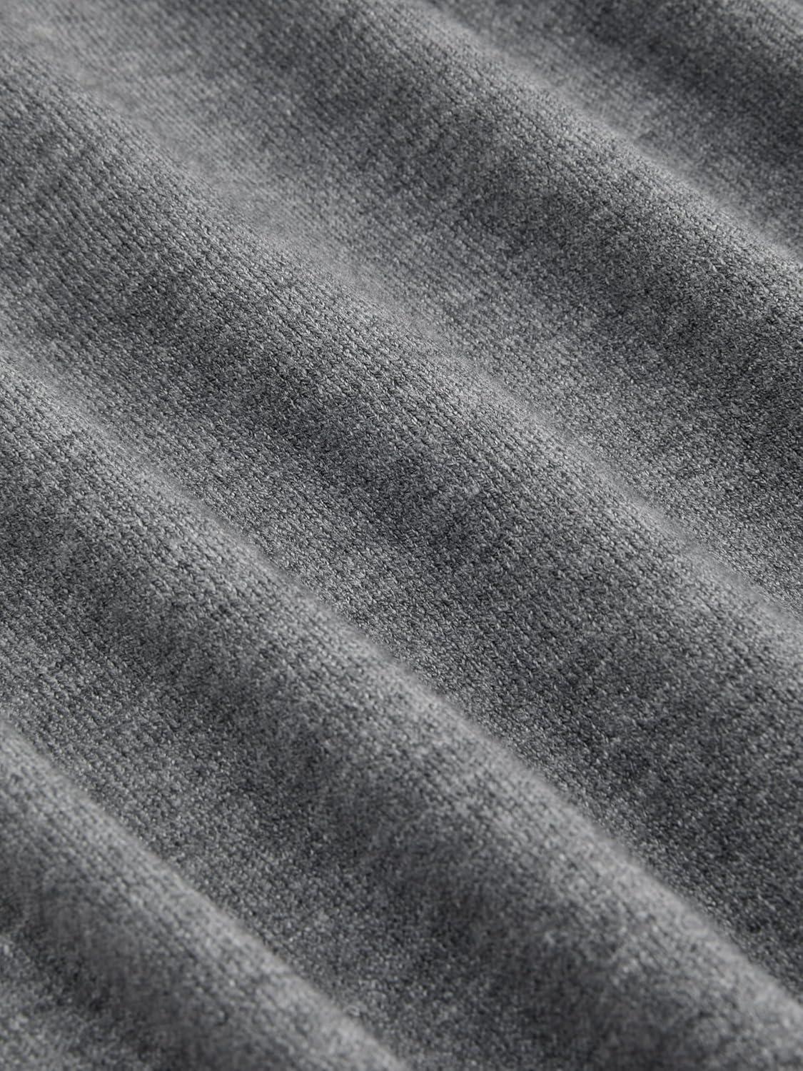 imageCIDER Knit Round Neckline Solid Button CardiganGrey