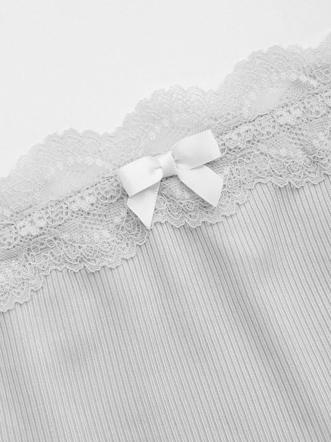 imageCIDER Lace Trim Tube Tops for Women Strapless Ribbed Ruched Going Out Tops Crop Top for Summer 2025White