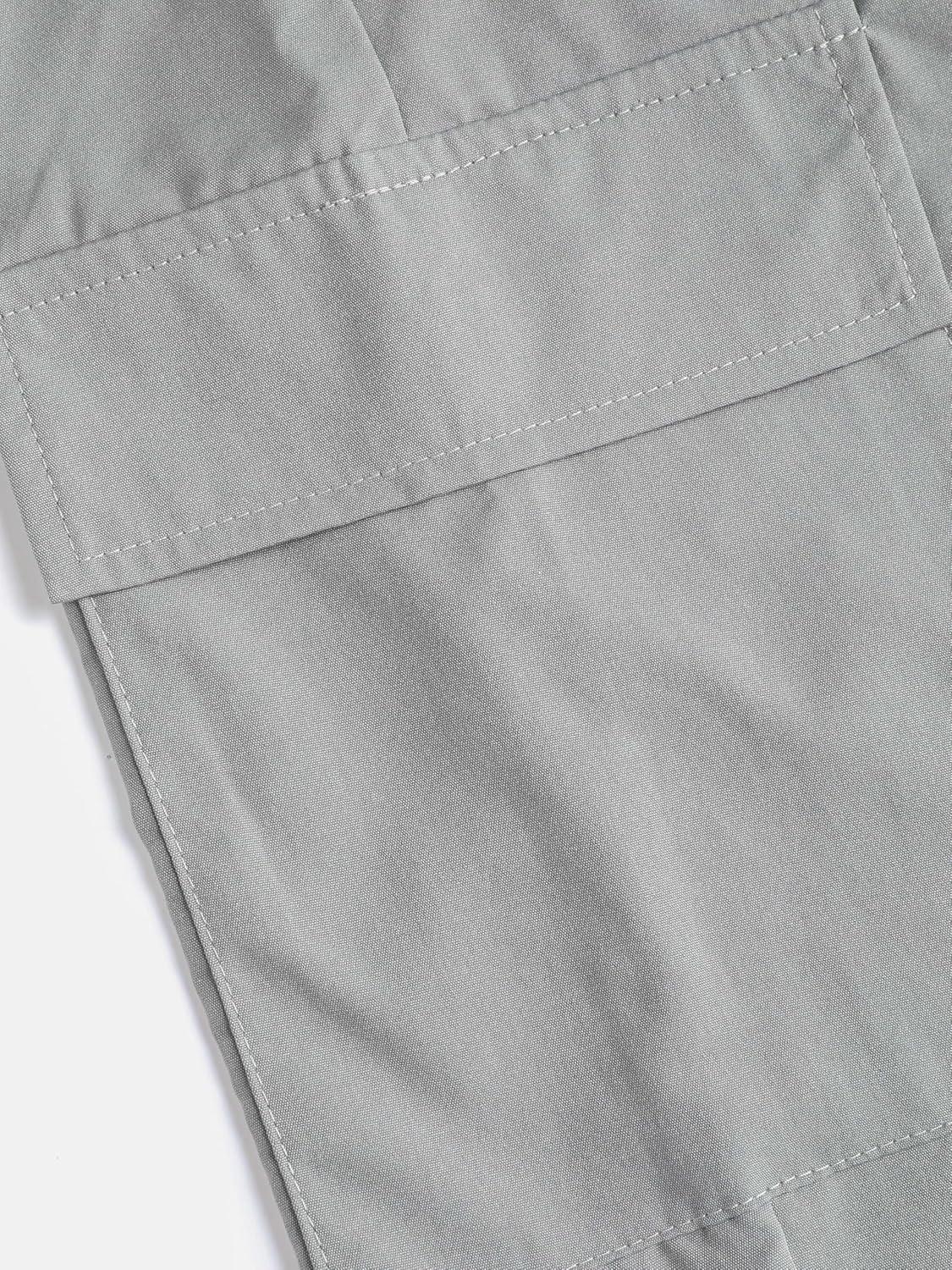 imageCIDER Parachute Pants Woman Adjustable Cuff Cargo Pants Womens Joggers with Pockets Slim Solid LowRise Straight LegGrey