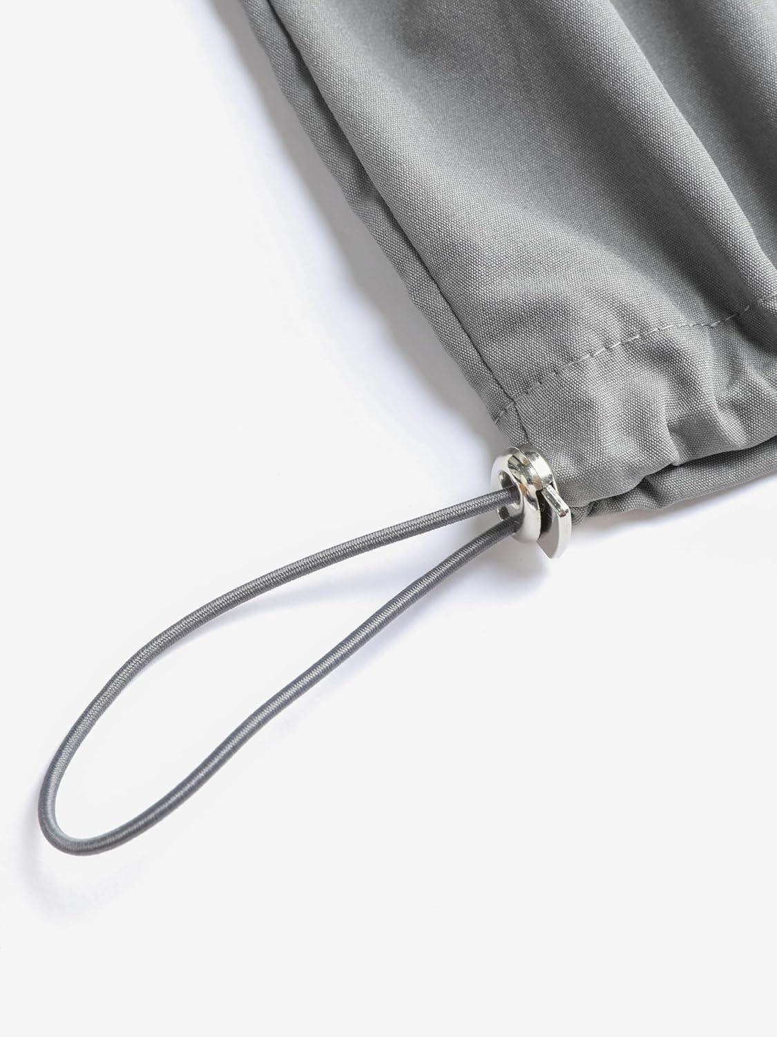 imageCIDER Parachute Pants Woman Adjustable Cuff Cargo Pants Womens Joggers with Pockets Slim Solid LowRise Straight LegGrey