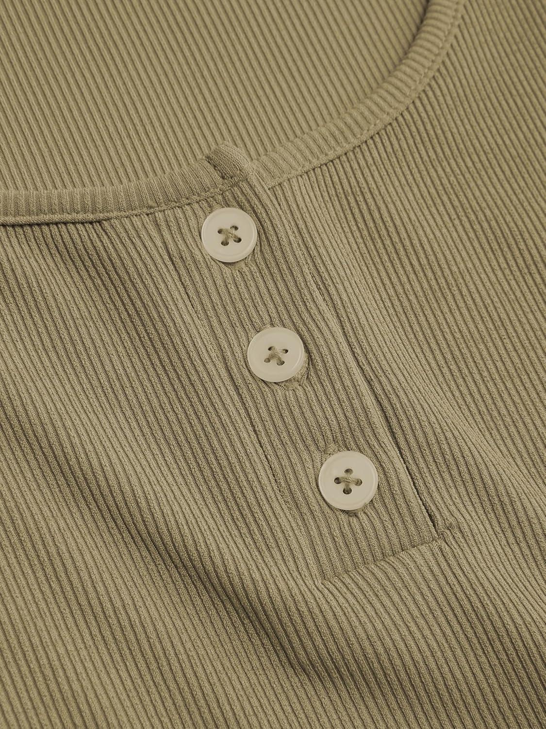 imageCIDER Rib Button Drawstring Midi DressKhaki