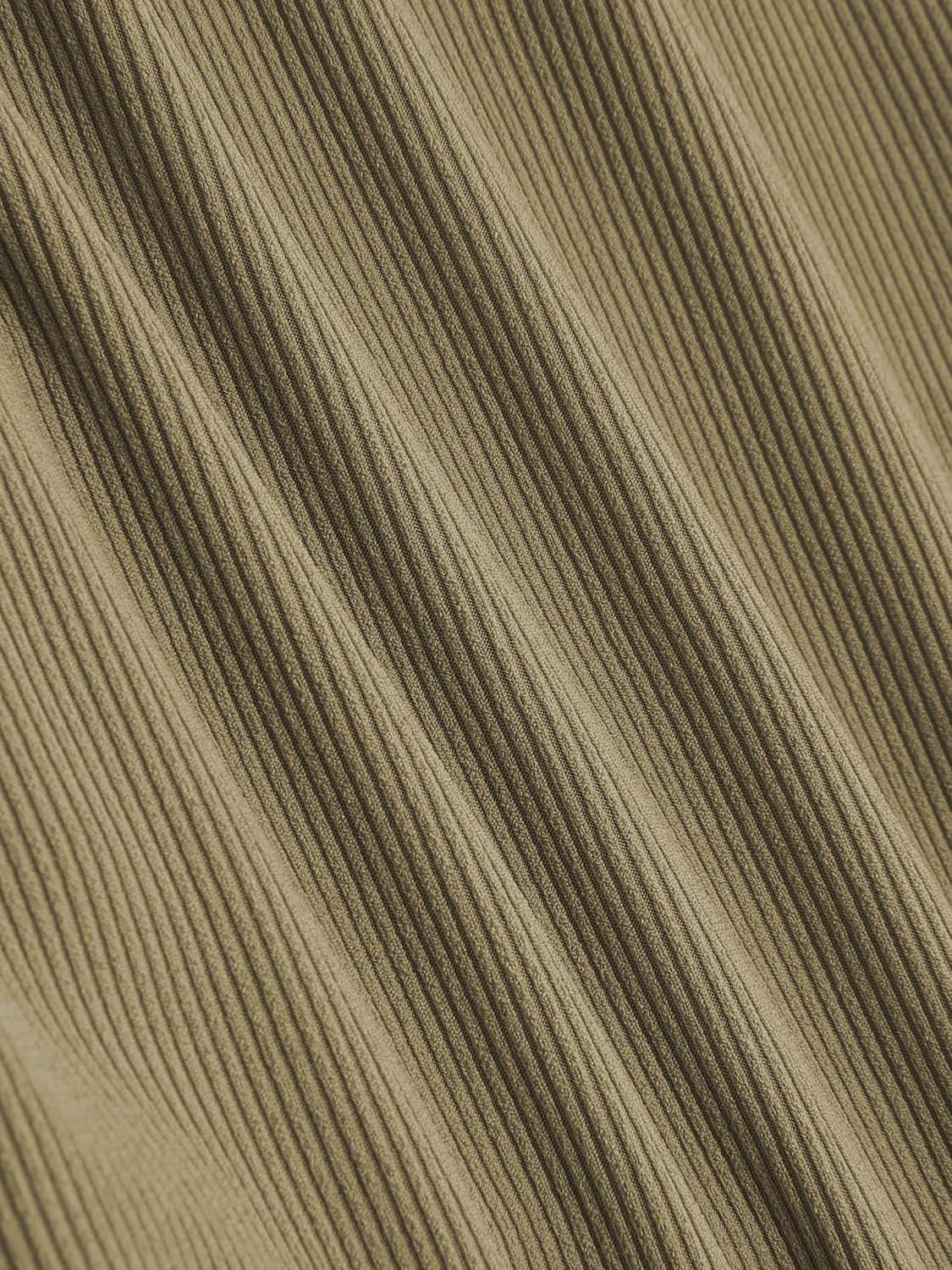 imageCIDER Rib Button Drawstring Midi DressKhaki