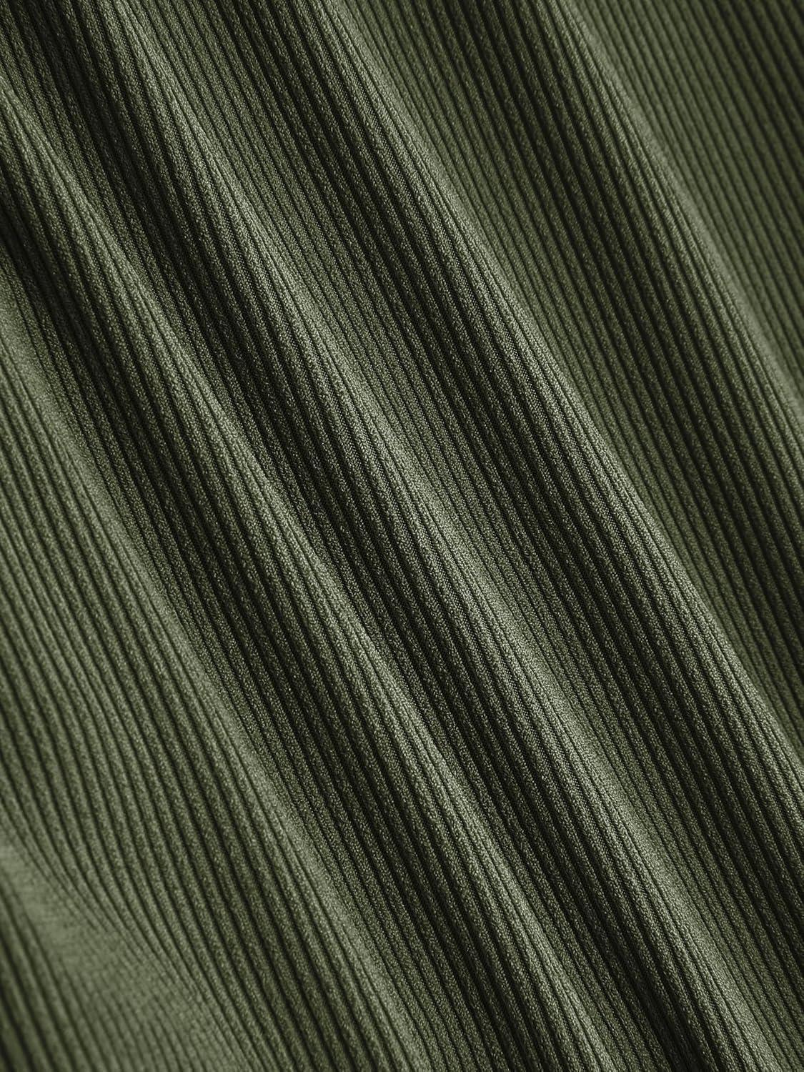 imageCIDER Rib Button Drawstring Midi DressOlive Green