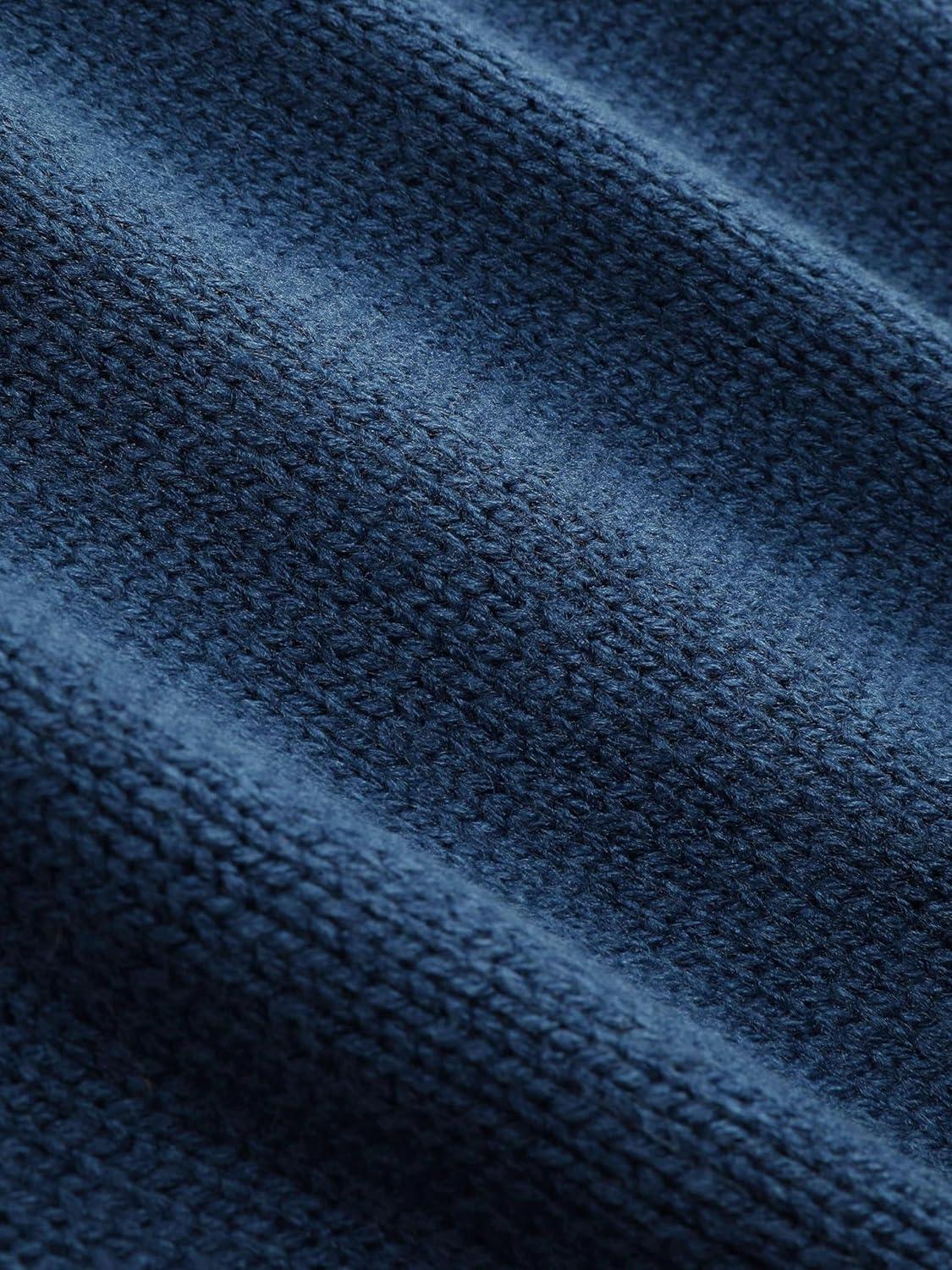 imageCIDER Round Neck Cable Knit SweaterBlue