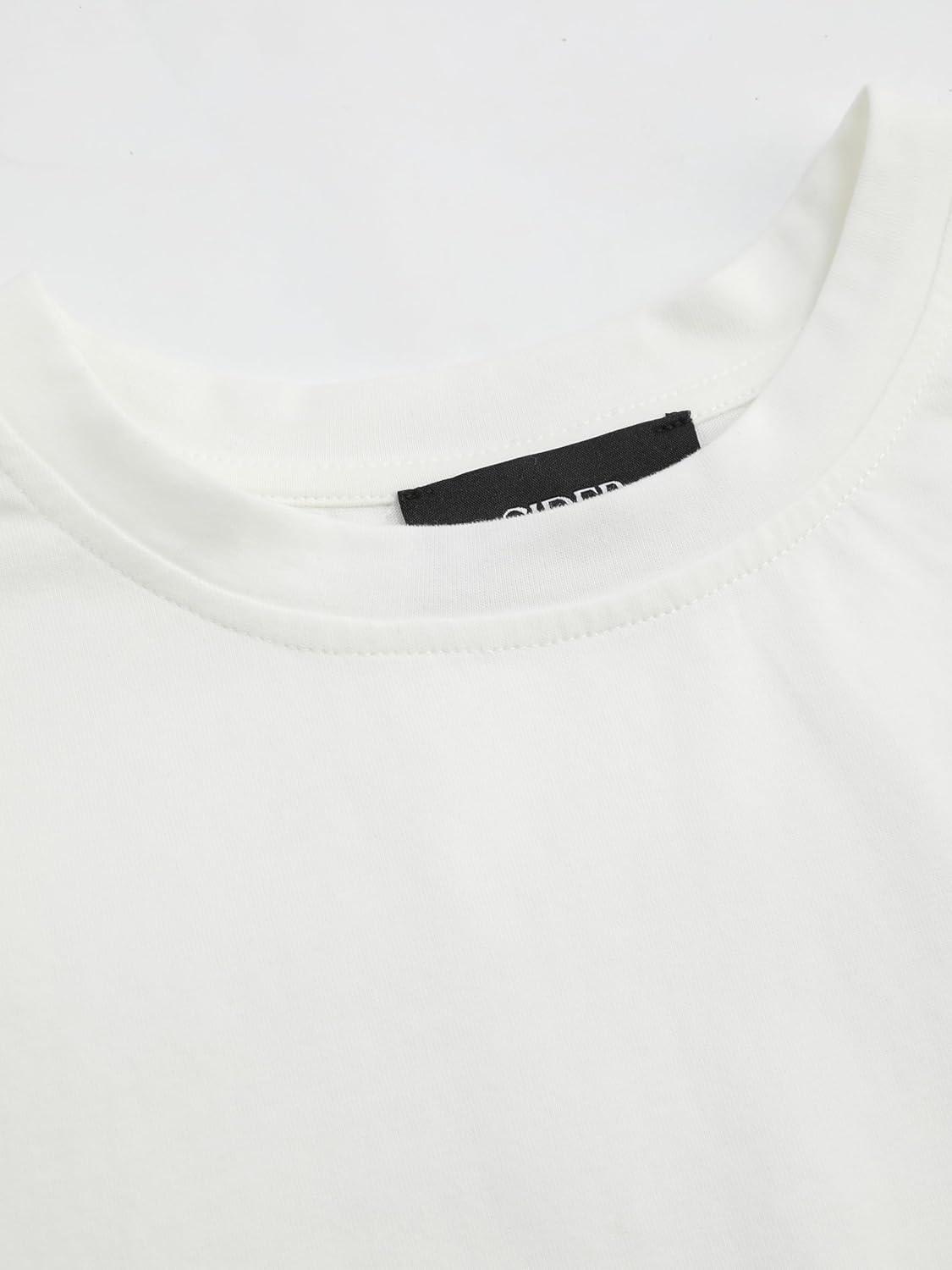 imageCIDER Round Neckline Oversized Crop TopWhite