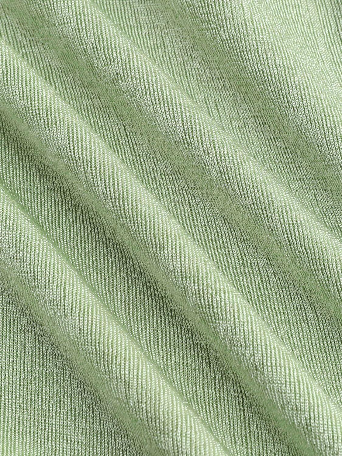 imageCIDER Solid Collar Button Up Bell Sleeve BlouseGreen