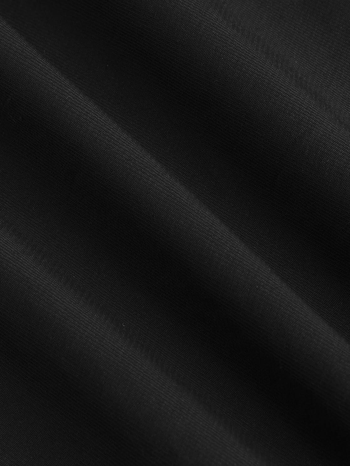 imageCIDER Solid Drawstring Mid Waist Parachute Pants Black XS