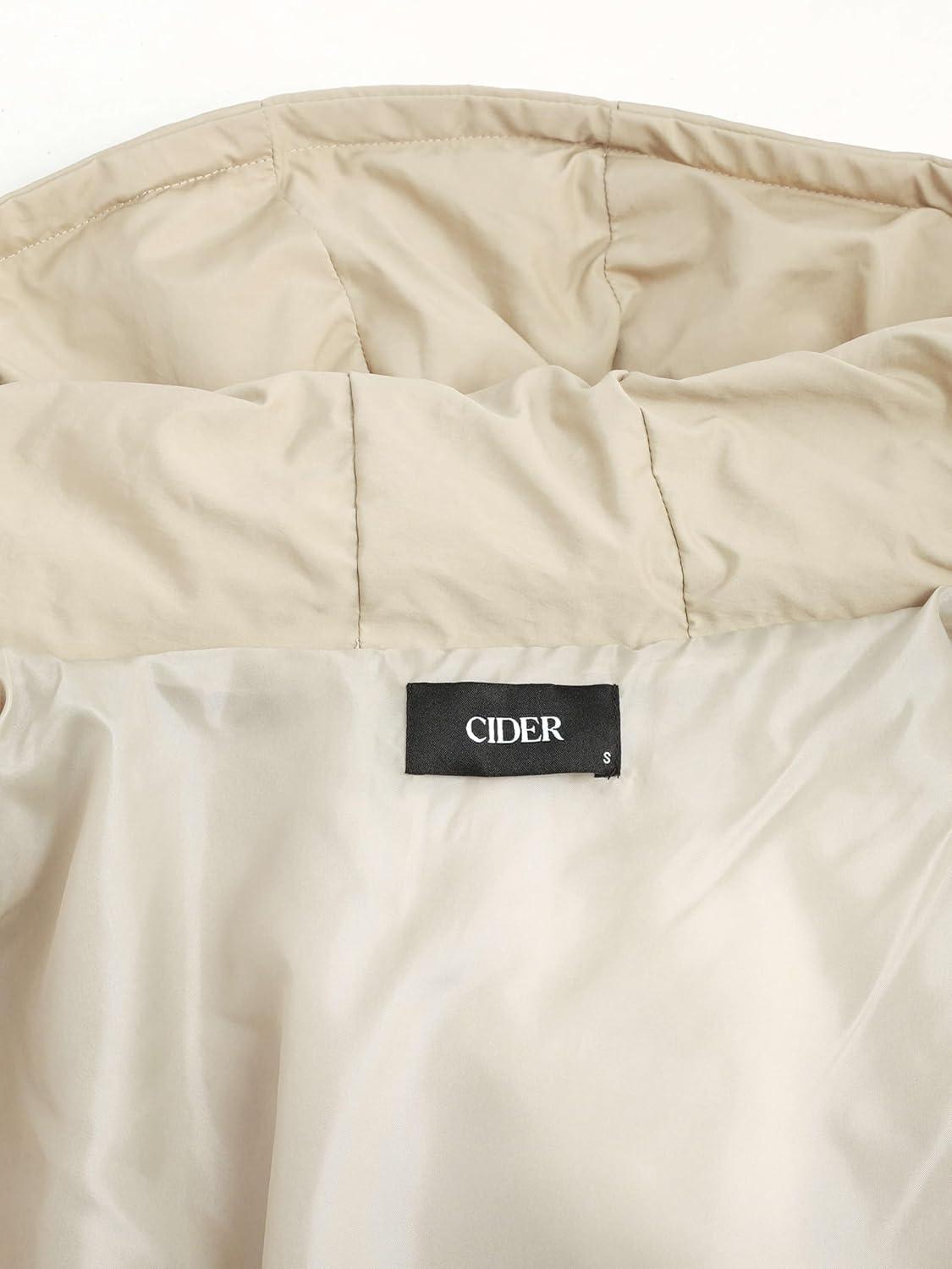 imageCIDER Solid Hooded Puffer CoatBeige