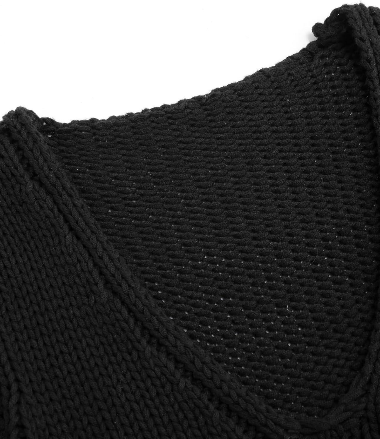 imageCIDER Solid Knitted Long Sleeve Crop TopBlack