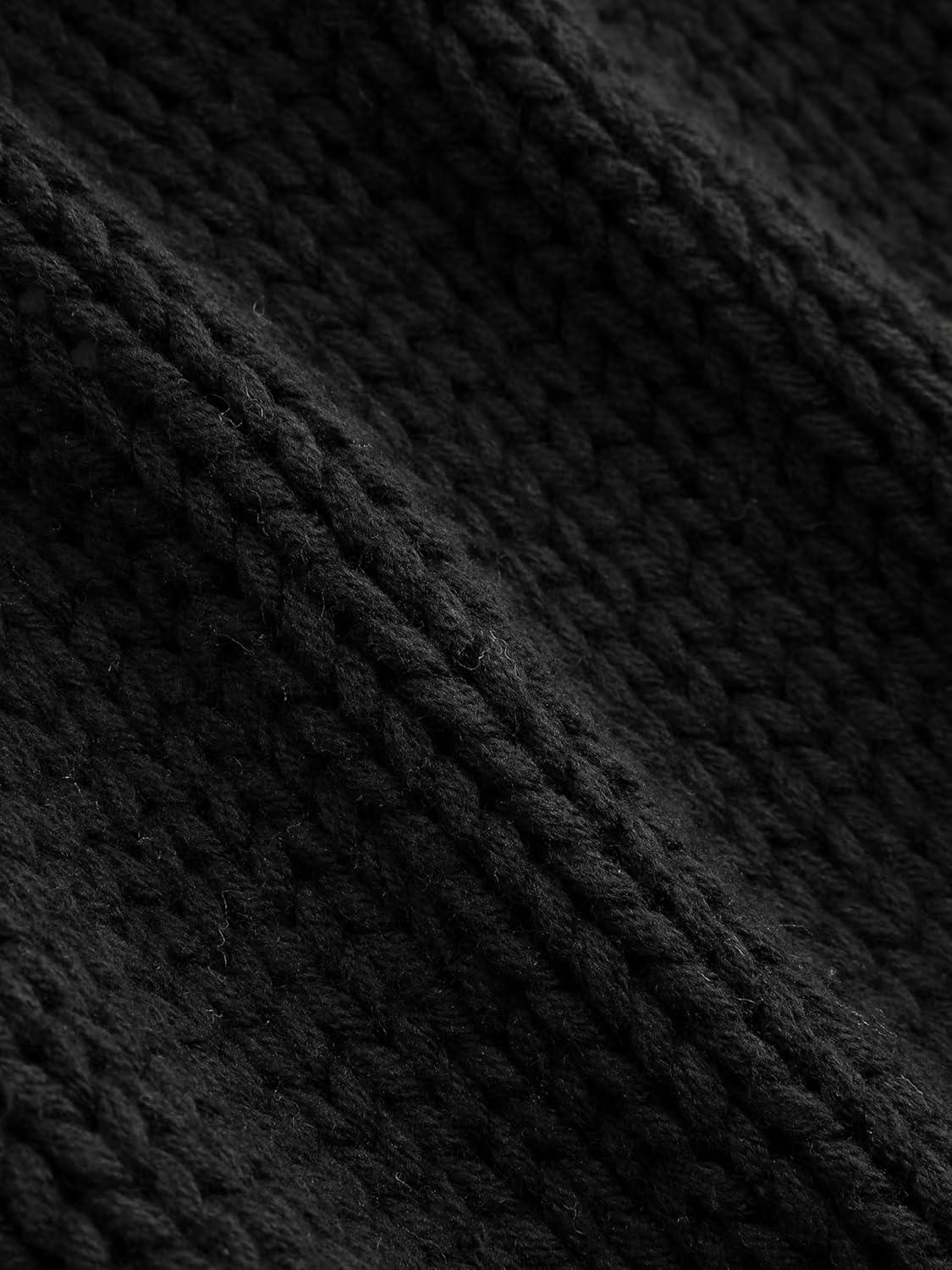 imageCIDER Solid Knitted Long Sleeve Crop TopBlack